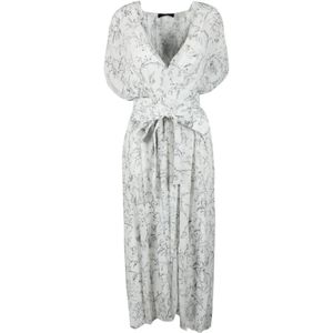 Fabiana Filippi, Dames, Jurken, Grijs, Maat: M Chiffon,