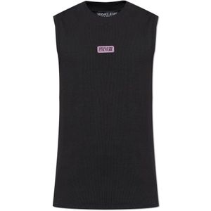 Versace Jeans Couture, Heren, Tops, Zwart, Maat: M