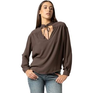 Kocca, Dames, Blouses & Shirts, Bruin, Maat: L Poliester,