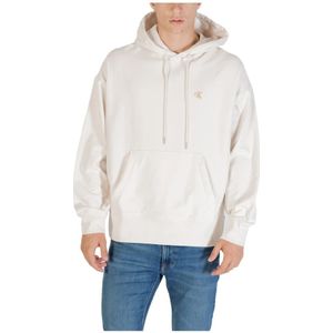 Calvin Klein Jeans, Heren, Sweatshirts & Hoodies, Beige, Maat: S Katoen,