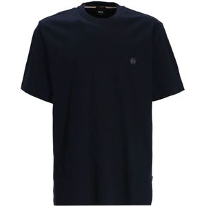 Hugo, Heren, Tops, Blauw, Maat: M Katoen,