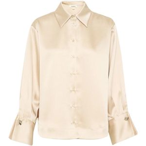 Soaked in Luxury, Dames, Blouses & Shirts, Beige, Maat: XL Poliester,