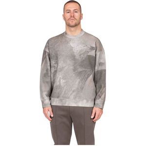 Emporio Armani, Heren, Sweatshirts & Hoodies, Grijs, Maat: S