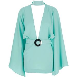 Taller Marmo, Dames, Jurken, Blauw, Maat: M Viscose,