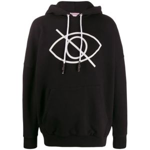 Palm Angels, Heren, Sweatshirts & Hoodies, Zwart, Maat: XS Katoen,