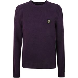 Belstaff, Heren, Truien, Paars, Maat: 2XL Wol,