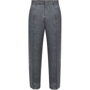 Emporio Armani, Heren, Broeken, Grijs, Maat: XL Wol,