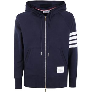 Thom Browne, Heren, Sweatshirts & Hoodies, Blauw, Maat: XL Katoen,