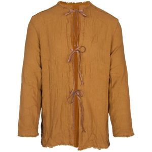 Caravana, Heren, Overhemden, Beige, Maat: ONE Size