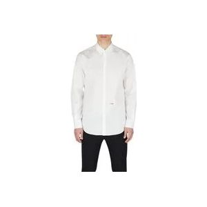 Dsquared2 Witte Stretch Katoenen Formele Overhemd , White , Heren , Maat: M
