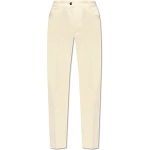 Moncler Katoenen broek , Beige , Dames , Maat: S