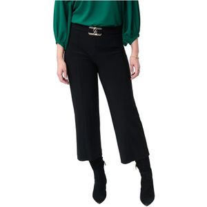 Joseph Ribkoff, Dames, Broeken, Zwart, Maat: XL Leer,