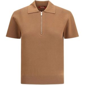 Max Mara, Dames, Tops, Bruin, Maat: S Viscose,
