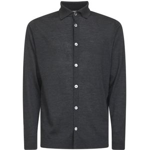 Lardini, Heren, Overhemden, Grijs, Maat: XL