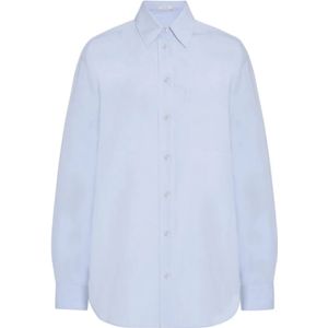 The Row, Dames, Blouses & Shirts, Blauw, Maat: 2XS Katoen,