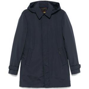 Moorer, Heren, Mantels, Blauw, Maat: M Polyamide,