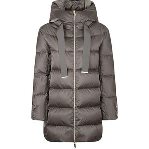 Herno, Dames, Mantels, Grijs, Maat: M Satijn,