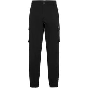 Philipp Plein, Heren, Broeken, Zwart, Maat: L Katoen,