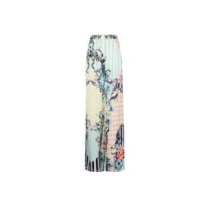 Balmain Palazzo broek met barokprint , Multicolor , Dames , Maat: 2XS