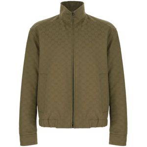 Gucci, Heren, Jassen, Groen, Maat: L Katoen,