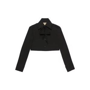 Gucci Katoenen poplin overhemd Site-40 , Black , Dames , Maat: XS