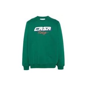 Casablanca Donkergroene 3D Racing Sweatshirt , Green , Heren , Maat: M