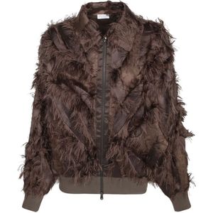 Brunello Cucinelli, Dames, Jassen, Bruin, Maat: S Katoen,