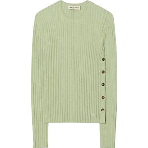 Tory Burch, Dames, Truien, Groen, Maat: M Wol,