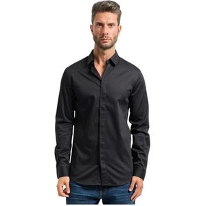 Armani Exchange, Heren, Overhemden, Zwart, Maat: L Katoen,