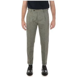 Berwick, Heren, Broeken, Groen, Maat: S Leer,