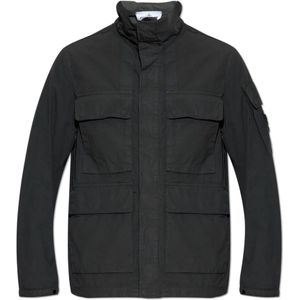 Stone Island, Heren, Jassen, Grijs, Maat: L Polyamide,