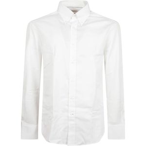 Brunello Cucinelli, Heren, Blouses & Shirts, Wit, Maat: L Katoen,