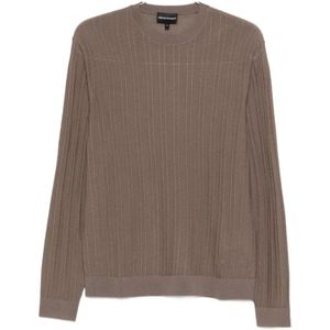 Emporio Armani, Heren, Truien, Bruin, Maat: M Wol,