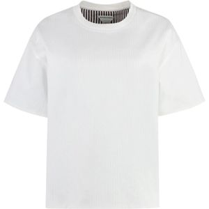 Bottega Veneta, Dames, Tops, Wit, Maat: XS Katoen,