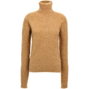 Sportmax, Dames, Truien, Beige, Maat: M Polyamide,