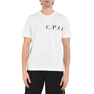 C.p. Company, Heren, Tops, Wit, Maat: XL Katoen,