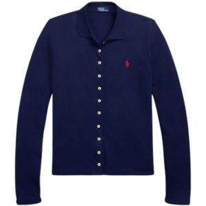 Polo Ralph Lauren, Dames, Blouses & Shirts, Blauw, Maat: 2XL Katoen,