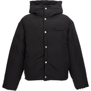 Jacquemus, Heren, Jassen, Zwart, Maat: XL Leer,