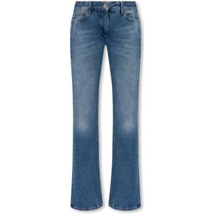 Damesjeans - Off White - Flare