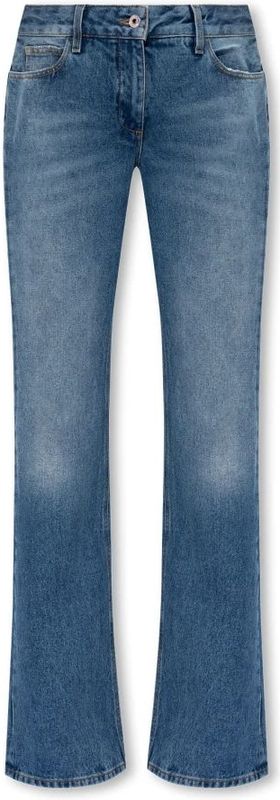 Damesjeans - Off White - Flare