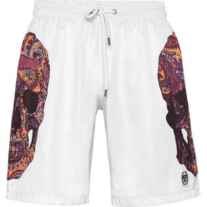 Philipp Plein, Heren, Badkleding, Wit, Maat: XS Nylon,