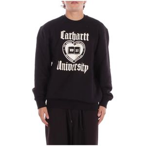 Carhartt Wip, Heren, Sweatshirts & Hoodies, Zwart, Maat: M Katoen,