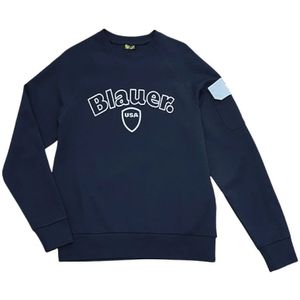 Blauer, Heren, Sweatshirts & Hoodies, Blauw, Maat: M