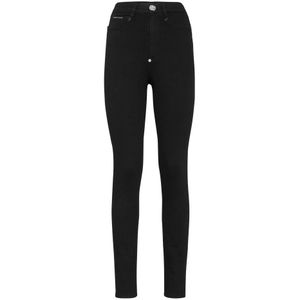 Philipp Plein, Dames, Jeans, Zwart, Maat: W30 Denim,