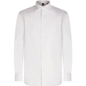 Boggi Milano, Heren, Overhemden, Wit, Maat: S Katoen,
