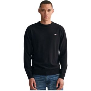 Gant, Heren, Sweatshirts & Hoodies, Zwart, Maat: 3XL Wol,