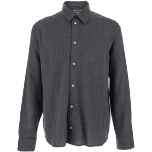 Won Hundred, Heren, Overhemden, Grijs, Maat: S Wol,