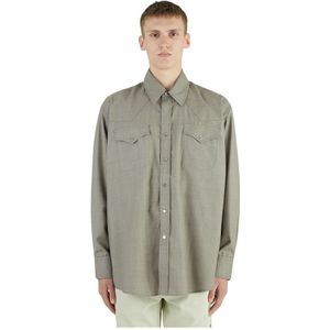 Our Legacy, Heren, Overhemden, Grijs, Maat: L Leer,