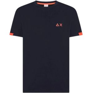 Sun68, Heren, Tops, Blauw, Maat: S