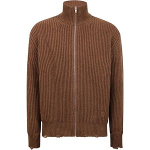 MM6 Maison Margiela, Heren, Truien, Bruin, Maat: L Wol,